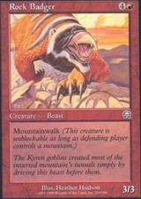 4x Rock Badger MTG Mercadian Masques NM Magic Regular
