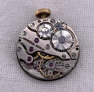 Universal Genève 243 Hand Manual 0 23/32in Doesn'T Works For Parts Watch - Picture 1 of 2