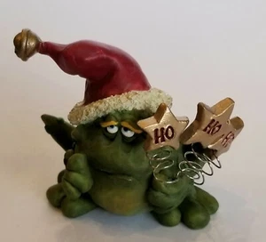 Vtg Russ Christmas Frog Figurine "Ho-Ho-Ho Stars" Signed Douglas Toad - Picture 1 of 3