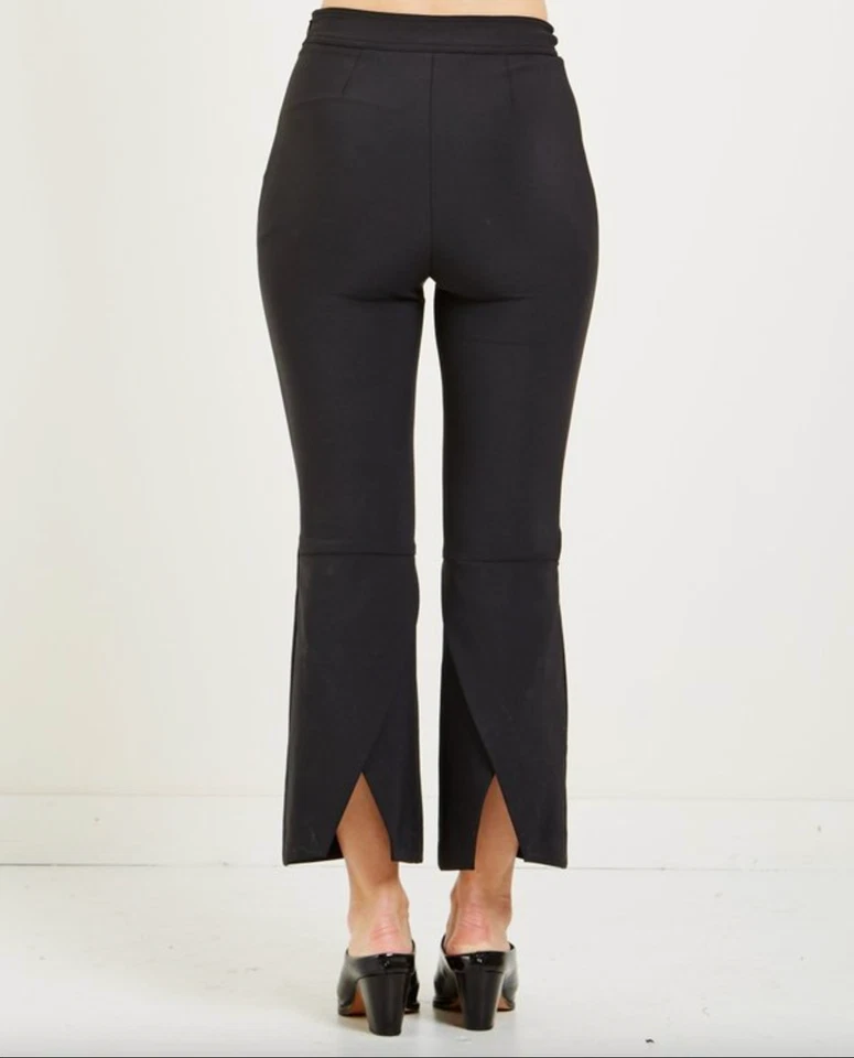Opening Ceremony William Back Flare Pant Size 2 Black Stretch Cropped $325 - Image 1 of 4