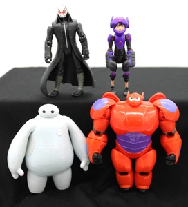 RARE Lot of 4 Disney Big Hero 6 Action Figures White Baymax Hiro Armored Baymax - Picture 1 of 23