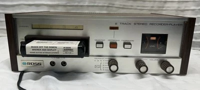 Reproductor estéreo de 8 pistas Ross RE-6075 de estado sólido de colección Japón Foto 1 de 3
