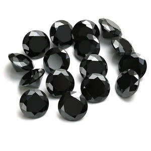 0.30Ct Round Shape 100% Certified Natural Earthmined Jet Black Loose Diamond Lot - Picture 1 of 1
