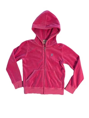 Y2K Juicy Couture Pink Velour Zip Up Jacket Size 8 - Image 1 of 3