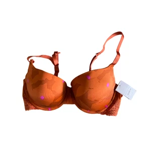 Auden Women's Orange Pattern The Daydream Light Lift Demi Coverage Underwire Bra - Picture 1 of 4