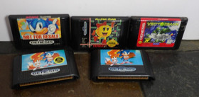 Five Assorted Loose Sega Genesis Games