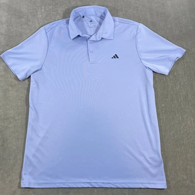 Camisa polo de golf Adidas grande púrpura claro manga corta para hombre Foto 1 de 4