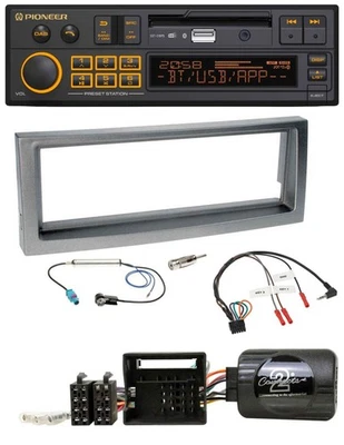 Pioneer DAB Lenkrad USB Bluetooth Autoradio für Citroen C5 ab 2005 grau-metallic - Bild 1 von 4
