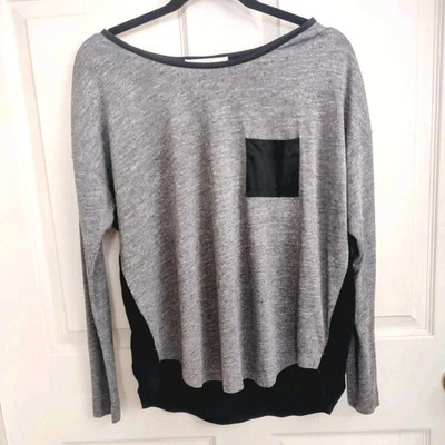 Top túnica para mujer M espalda transparente gris y negro caprichoso grunge informal cómodo Y2K Foto 1 de 4