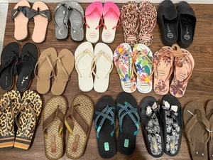 Lotto 15 infradito da donna Havaianas Cole Haan Brighton Reef rivenditore all'ingrosso - Foto 1 di 8