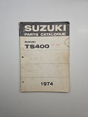 Genuine 1974 OEM Suzuki Motorcycle TS400 J K L Parts Catalog Manual Catalogue - Image 1 of 4