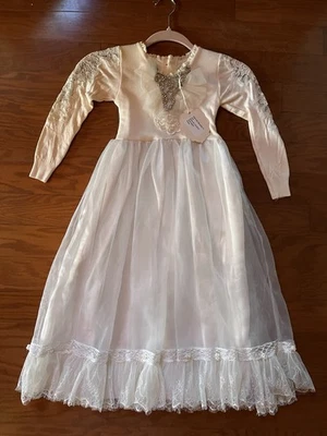 Dollcake Vintage Paint Me, Hermoso Vestido  Talla 5 blanco y rosa pálido Foto 1 de 4