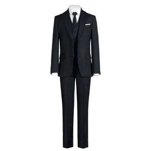 Suits Black Slim Fit Size 14 Formal Suits for Kids Toddler Tuxedos Dresswear ... - Picture 1 of 6