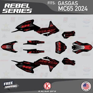 Graphics Kit for GasGas 2-stroke MC65 for 2024 Rebel - RED-SHIFT - Picture 1 of 6