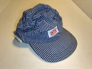 Vintage Round House Marke gestreift Zug Schaffner Snapback Mütze Kappe USA - Bild 1 von 4