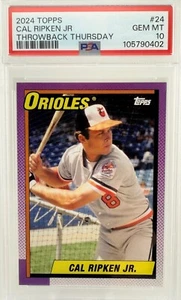 2024 Topps Cal Ripken Jr. Throwback Thursday #24 PSA GEM MT 10 Pop 10 - Bild 1 von 2