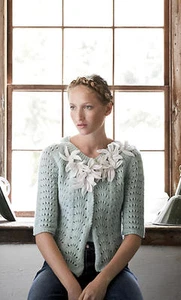 S Anthropologie Flower Lei Collar "Starflower Cardigan" Sweater Sold Out - Bild 1 von 6