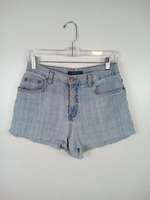 Pantalones cortos de jean vintage Bill Blass talla 6 dobladillo deshilachado de algodón de ajuste fácil  Foto 1 de 4
