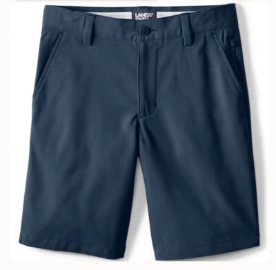 Lands' End Boys Schort Navy Blue Side Pockets/Zip Size 10 New - Image 1 of 2
