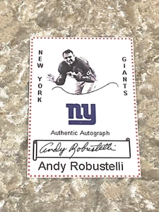 Andy Robustelli signed New York Giants HOF NFL Football Card JSA - Picture 1 of 2