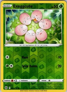 Pokemon TCG Exeggcute SWSH Brilliant Stars 001/172 Reverse Holo Common Card NM - Picture 1 of 2