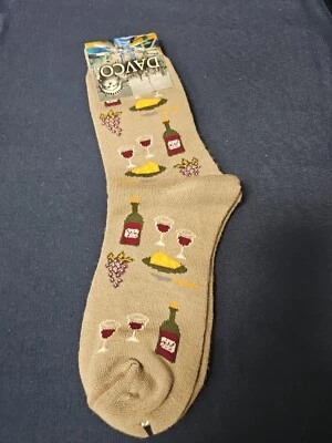 DAVCO Нью-Йорк носки - вино / бокалы большой размер 9-11 новый с Ярлыками Бесплатная доставка  - Изображение 1 из 4