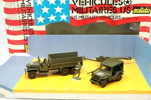 Solido Military 1/50 - Set US Army Jeep + GMC + Howitzer - Picture 1 of 1