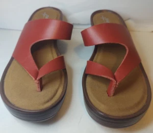Eastland Laurel Women's Memory Foam Wedge Sandals, Red Size 8 M (3859-10) - Picture 1 of 7