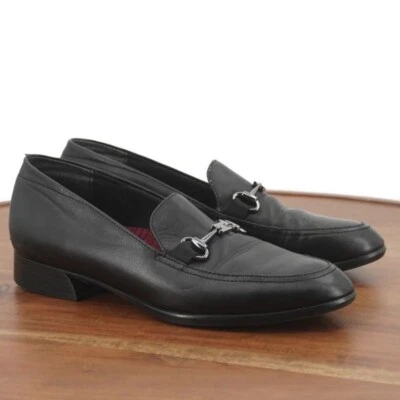 Munro Womens Harrison II Bit Loafers Slip On Shoes Black Leather Size 6M - Image 1 of 4