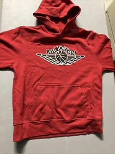 Sudadera con Capucha Air Jordan Boys XL 18/20 Estilo Logo Gráfico Rojo - Imagen 1 de 7