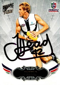 ✺Signed✺ 2009 FREMANTLE DOCKERS AFL Card JOSH HEAD - Bild 1 von 2