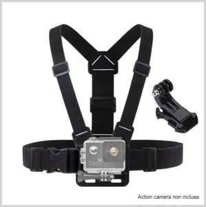 IMBRACATURA DA PETTO ACTION CAMERA REGOLABILE GANCIO A J COMPATIBILE GOPRO - Foto 1 di 3