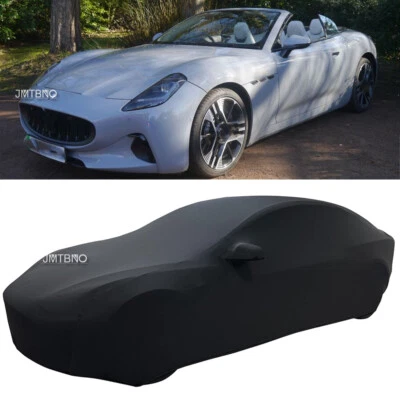 Cubierta de coche personalizada interior elástica satinada a prueba de polvo negra para Maserati Gran Cabrio Foto 1 de 4