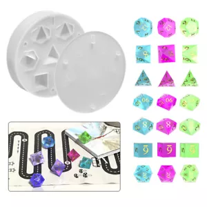 Dice Fillet Shape Resin Mold Crystal UV Epoxy Jewelry Making Silicone Dice Mould - Picture 1 of 27