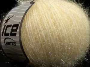 8-Skein Lot Sparkle Soft Yarn Metallic Fine 8x50g/140m Cream - Picture 1 of 4