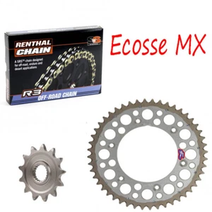 Kawasaki KX250 KX500 87-07 Renthal R3 Oring Kette Twinring silber Ritzel Kit - Bild 1 von 1