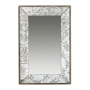 24" Silver Glass Framed Accent Mirror - Picture 1 of 10