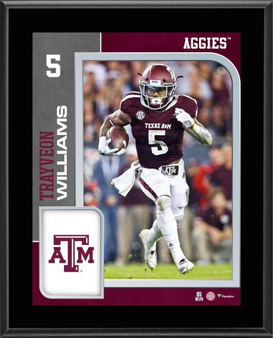 Trayveon Williams Texas A&M Aggies 10.5" x 13" Player Plaque Cover