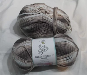 (2 Lot) BABY BEE SWEET DELIGHT YARN (A3) gray multi skein - Picture 1 of 2