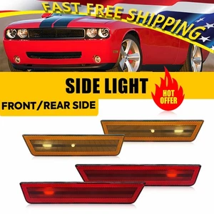 Rear Front Side Marker Light Amber/Red Lens For 2008-14 Dodge Challenger/Charger - Picture 1 of 25