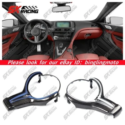 For BMW M6 F12 F13 ABS+Carbon Fiber Steering Wheel Frame Cover Interior Trim - Image 1 of 4