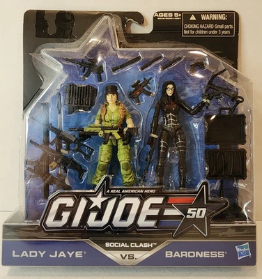 GI Joe 50 Aniversario Social Clash Lady Jaye vs Baroness 2014 ARAH SIN USAR, EN CAJA Foto 1 de 3