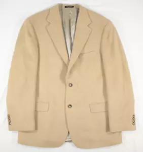 Andrew Fezza Blazer 100% Camel Hair Men's 42 R Sport Coat Jacket Tan Brown - Picture 1 of 11
