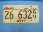 Illinois License Plate  26 632AV Tan w/ Brown 1994