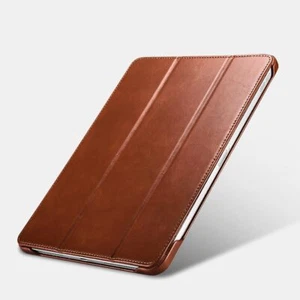 ICARER Genuine Leather Smart Cover Vintage Folio Case for iPad Pro 12.9 11" 2022 - Picture 1 of 26