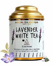 Sancha Tea Boutique, Lavender White Tea Bags 25 Tea bag Free Shipping World Wide