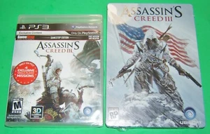 PS3 ASSASSIN'S CREED III Metallhülle & Spiel vorbestellen neu/versiegelt - Bild 1 von 2