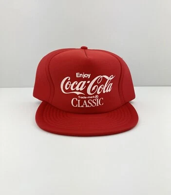 NUEVO/ANTIGUO STOCK Vintage Años 80 90 Coca-Cola Clásico Original Rojo Snapback Sombrero Nuevo con Etiquetas Foto 1 de 4