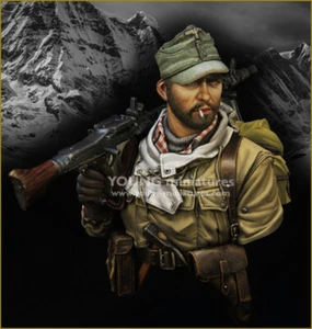 SS Gebirgsjager WWII, Young Miniatures, 1/10th Resin Bust Kit, NIB, Kit YM1860 - Picture 1 of 4