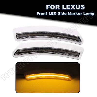 2x For 18-22 Lexus LC500 | LC500H LED Front Bumper Side Marker Signal Light Lamp - Image 1 of 4